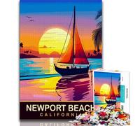 Jigsaw Puzzles for Teenagers 1000 Piece Puzzle Newport Beach,Family Entertainment Toys Is Ideal As A Gift for The Whole Family (38x26cm)