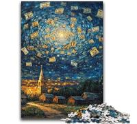 Jigsaw Puzzles for Teenagers 1000 Piece Puzzle Night Sky Dollar Bills Challenging Game And Family Play Educational Game for Birthday, Chrismas 50x75cm