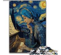 Jigsaw Puzzles for Teenagers 1000 Piece Puzzle Night Sky Piano, Suitable for People Aged 14 And Above Challenging To Complete But Fun And Humorous Great Gift (size 26x38cm)