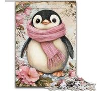 Jigsaw Puzzles for Teenagers 1000 Piece Puzzle Penguin Wearing A Scarf, Family Fun Games Is Ideal As A Gift for The Whole Family (Size 26x38cm)