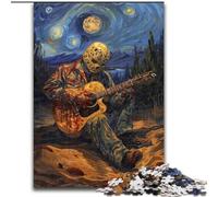 Jigsaw Puzzles for Teenagers 1000 Piece Puzzle Playing Guitar Under The Stars, Decompressing Intellectual Educational Toy Is Ideal As Gifts for The Whole Family (Size 50x75cm)