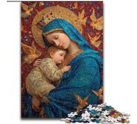 Jigsaw Puzzles for Teenagers 1000 Piece Puzzle Portrait of Mary The Mother, Help The Brain Exercise Addictive Toys to Cultivate Patience Enhance Memory (Size 26x38cm)