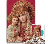 Jigsaw Puzzles for Teenagers 1000 Piece Puzzle Portrait of Mary The Mother,Toys Educational Games Stress Relieving Great Gifts And Toys 75x50cm