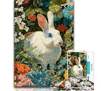 Jigsaw Puzzles for Teenagers 1000 Piece Puzzle Rabbit,Educational Games Home Decoration Educational Game for Birthday,Chrismas (38x26cm)