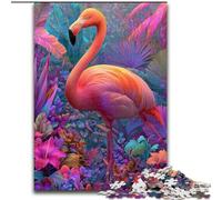 Jigsaw Puzzles for Teenagers 1000 Piece Puzzle Rainforest Flamingo, Learning Educational Toys Unique Birthday And Gifts for Age 14+ (Size 26x38cm)
