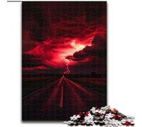 Jigsaw Puzzles for Teenagers 1000 Piece Puzzle Red Lightning, Family Entertainment Toys Is Ideal As Gifts for The Whole Family for 14+ (Size 26x38cm)