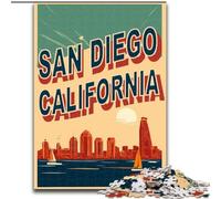 Jigsaw Puzzles for Teenagers 1000 Piece Puzzle San Diego Waterfront, Educational Toys for Is Ideal As A Gift for The Whole Family for And 14 Years Old 50x75cm