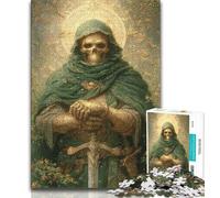 Jigsaw Puzzles for Teenagers 1000 Piece Puzzle Skeleton King Warrior,Educational Games Home Decoration Birthday Present,Gifts,Wall Art 38x26cm