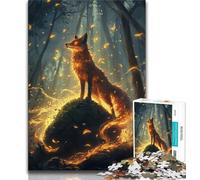 Jigsaw Puzzles for Teenagers 1000 Piece Puzzle Spirit Fox,Stress Reliever Staycation Kill Time Home Decoration Toys (38x26cm)