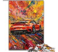 Jigsaw Puzzles for Teenagers 1000 Piece Puzzle Sports Car Oil Painting, Quiz Game Wall Decoration Unique Birthday And Xmas Gifts (Size 26x38cm)