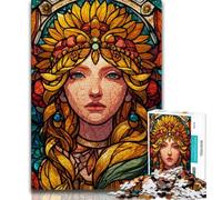 Jigsaw Puzzles for Teenagers 1000 Piece Puzzle Stained Glass Animation,Educational Games Home Decoration for Is Ideal As A Gift for The Whole Family (38x26cm)