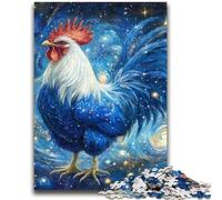 Jigsaw Puzzles for Teenagers 1000 Piece Puzzle Starry Sky Rooster Brain Intelligence Challenge Addictive Toys Birthday Present, Gifts, Wall Art 26x38cm