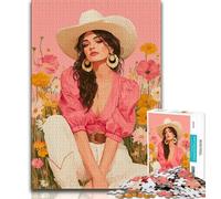 Jigsaw Puzzles for Teenagers 1000 Piece Puzzle Summer Girl,Stress Reliever Difficult Challenge Every Piece Is Unique - Challenging Family Fun Game 50x75cm
