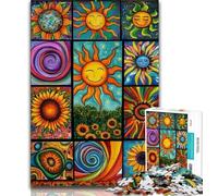 Jigsaw Puzzles for Teenagers 1000 Piece Puzzle Sun Collage,Toys Educational Games Stress Relieving Great Gifts And Toys 38x26cm