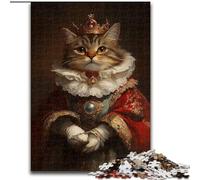 Jigsaw Puzzles for Teenagers 1000 Piece Puzzle Tabby Cat Help The Brain Exercise Addictive Toys to Cultivate Patience A Work of Art 50x75cm