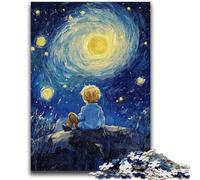 Jigsaw Puzzles for Teenagers 1000 Piece Puzzle The Little Prince of The Night Sky, Analysis And Logic with Fully Interlocking Randomly Shaped Pieces for And Age 14 Years Up 26X38CM