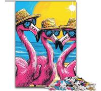 Jigsaw Puzzles for Teenagers 1000 Piece Puzzle Three Flamingos, Family Fun Games Is Ideal As A Gift for The Whole Family (Size 26x38cm)
