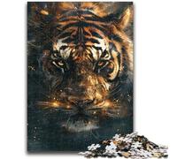 Jigsaw Puzzles for Teenagers 1000 Piece Puzzle Tiger Art, Suitable for People Aged 14 And Above Challenging To Complete But Fun And Humorous Great Gift 50X75CM