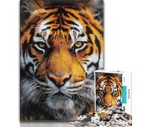 Jigsaw Puzzles for Teenagers 1000 Piece Puzzle Tiger Portrait,Educational Games Home Decoration for Is Ideal As A Gift for The Whole Family (38x26cm)