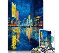 Jigsaw Puzzles for Teenagers 1000 Piece Puzzle Tokyo Cityscape,Challenging Difficult with Fully Interlocking Randomly Shaped Pieces 38x26cm