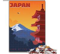 Jigsaw Puzzles for Teenagers 1000 Piece Puzzle Tokyo Japan Travel Poster, Toys Educational Games Stress Relieving Unique Home Decor And Gifts 26x38cm