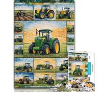Jigsaw Puzzles for Teenagers 1000 Piece Puzzle Tractor Collage,Educational Games Home Decoration Educational Game for Birthday,Chrismas (75x50cm)