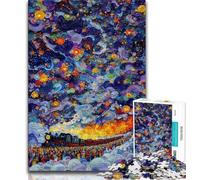 Jigsaw Puzzles for Teenagers 1000 Piece Puzzle Train Oil Painting,Family Entertainment Toys Is Ideal As A Gift for The Whole Family (38x26cm)
