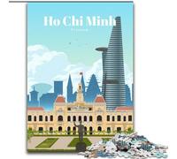 Jigsaw Puzzles for Teenagers 1000 Piece Puzzle Travel to Ho Chi Minh City Challenging To Complete But Fun And Humorous Unique Birthday And Gifts (26x38cm) 1000pcs