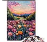 Jigsaw Puzzles for Teenagers 1000 Piece Puzzle Tulip Garden, Decompressing Intellectual Educational Toy Birthday Present, Gifts (size 26x38cm)