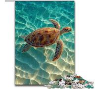 Jigsaw Puzzles for Teenagers 1000 Piece Puzzle Turtle in The Ocean, Suitable for People Aged 14 And Above Challenging To Complete But Fun And Humorous Great Gift (size 50x75cm)