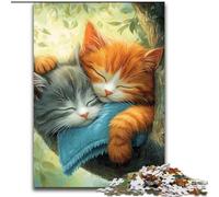 Jigsaw Puzzles for Teenagers 1000 Piece Puzzle Two Cats, Brain Teaser For Wall Decoration Unique Birthday And Xmas Gifts for for Age 14 (Size 26x38cm)