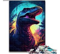 Jigsaw Puzzles for Teenagers 1000 Piece Puzzle Tyrannosaurus TRex Dino, Toys Educational Games Stress Relieving Parent-child Interaction (Size 26x38cm)