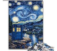 Jigsaw Puzzles for Teenagers 1000 Piece Puzzle Van Gogh Night Sky Gate, Suitable for People Aged 14 And Above Challenging To Complete But Fun And Humorous Great Gift (size 50x75cm)