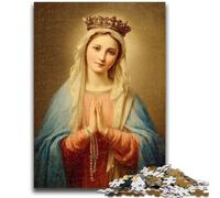 Jigsaw Puzzles for Teenagers 1000 Piece Puzzle Virgin Mary Art, Analysis And Logic with Fully Interlocking Randomly Shaped Pieces for And Age 14 Years Up 26X38CM