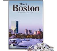 Jigsaw Puzzles for Teenagers 1000 Piece Puzzle Visit Boston Challenging To Complete But Fun And Humorous Unique Birthday And Gifts (50x75cm) 1000pcs