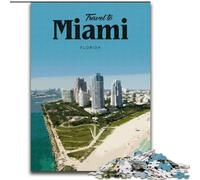 Jigsaw Puzzles for Teenagers 1000 Piece Puzzle Visit Miami Challenging To Complete But Fun And Humorous Unique Birthday And Gifts (50x75cm) 1000pcs