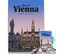 Jigsaw Puzzles for Teenagers 1000 Piece Puzzle Visit Vienna,Family Entertainment Toys Is Ideal As A Gift for The Whole Family (38x26cm)