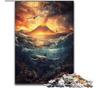 Jigsaw Puzzles for Teenagers 1000 Piece Puzzle Volcanoes at Sea, Family Entertainment Toys Is Ideal As Gifts for The Whole Family for 14+ (Size 50x75cm)