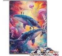 Jigsaw Puzzles for Teenagers 1000 Piece Puzzle Whale Jellyfish, Analysis And Logic with Fully Interlocking Randomly Shaped Pieces for And Age 14 Years Up (Size 50x75cm)