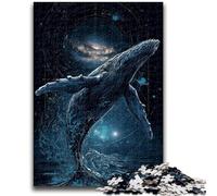 Jigsaw Puzzles for Teenagers 1000 Piece Puzzle Whales Under The Night Sky Challenging Game And Family Play Educational Game for Birthday, Chrismas 26x38cm