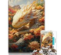 Jigsaw Puzzles for Teenagers 1000 Piece Puzzle White Baby Dragon,Challenging Game And Family Play Parent-child Interaction 38x26cm