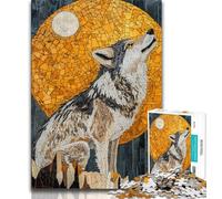 Jigsaw Puzzles for Teenagers 1000 Piece Puzzle Wolf Art,Family Entertainment Toys Is Ideal As A Gift for The Whole Family (75x50cm)