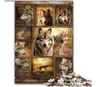 Jigsaw Puzzles for Teenagers 1000 Piece Puzzle Wolf Collage, Decompressing Intellectual Educational Toy Birthday Present, Gifts (size 26x38cm)