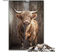 Jigsaw Puzzles for Teenagers 1000 Piece Puzzle Yak Taking A Bath, Suitable for People Aged 14 And Above Challenging To Complete But Fun And Humorous Great Gift (size 26x38cm)