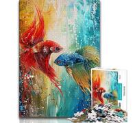 Jigsaw Puzzles for Teenagers 1000 Piece Puzzle Yin-Yang Koi,Educational Games Home Decoration Educational Game for Birthday,Chrismas (75x50cm)