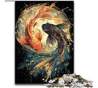 Jigsaw Puzzles for Teenagers 1000 Piece Puzzle Yin Yang Koi, Help The Brain Exercise Addictive Toys to Cultivate Patience Enhance Memory (Size 50x75cm)