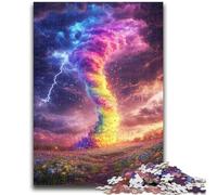 Jigsaw Puzzles for Teenagers 1000 Piece Rainbow Tornado for And 14 Years And over Interesting Stress Reduction Gifts for Friends And Family 50x75cm