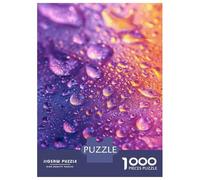 Jigsaw Puzzles for Teenagers 1000 Piece Raindrops on Colored Surface Adult Puzzles Toy Wall Decor Presents for Women Fun at Home Activities, 52x38cm/1000pcs