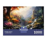 Jigsaw Puzzles for Teenagers 1000 Piece Rainforest Waterfall Landscape Puzzle for Adults Hands-on Game Wall Decoration Christmas Birthday Gifts 38x26cm/1000pcs