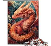 Jigsaw Puzzles for Teenagers 1000 Piece Red Dragon, Help The Brain Exercise Addictive Toys to Cultivate Patience Enhance Memory (Size 26x38cm)